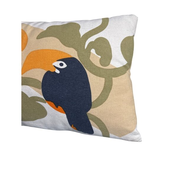Marimekko Pillow Cover and Pillow 14.5"‎ X 23" Parrot Colorful Cotton Linen Zip - Picture 6 of 8